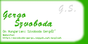 gergo szvoboda business card